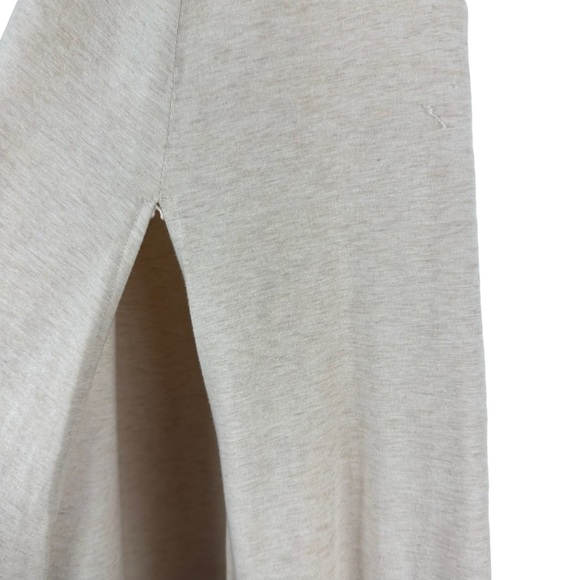 Wilfred Aritzia Small Cream Oatmeal Jersey Knit Front Slit Midi Skirt Basic S - Picture 4 of 10